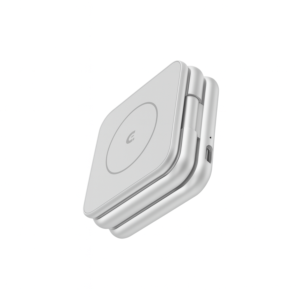 Novexa™ Manyetik 3-ü-1 Kablosuz Şarj Standı – iPhone, Apple Watch & AirPods Uyumlu