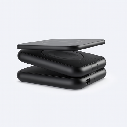 Novexa™ Manyetik 3-ü-1 Kablosuz Şarj Standı – iPhone, Apple Watch & AirPods Uyumlu