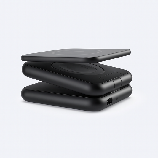 Novexa™ Manyetik 3-ü-1 Kablosuz Şarj Standı – iPhone, Apple Watch & AirPods Uyumlu