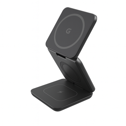Novexa™ Manyetik 3-ü-1 Kablosuz Şarj Standı – iPhone, Apple Watch & AirPods Uyumlu